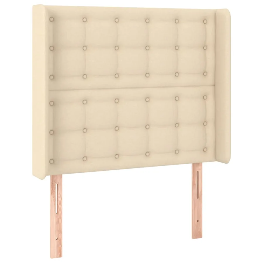 Tête de lit à LED Crème 103x16x118/128 cm Tissu - 3