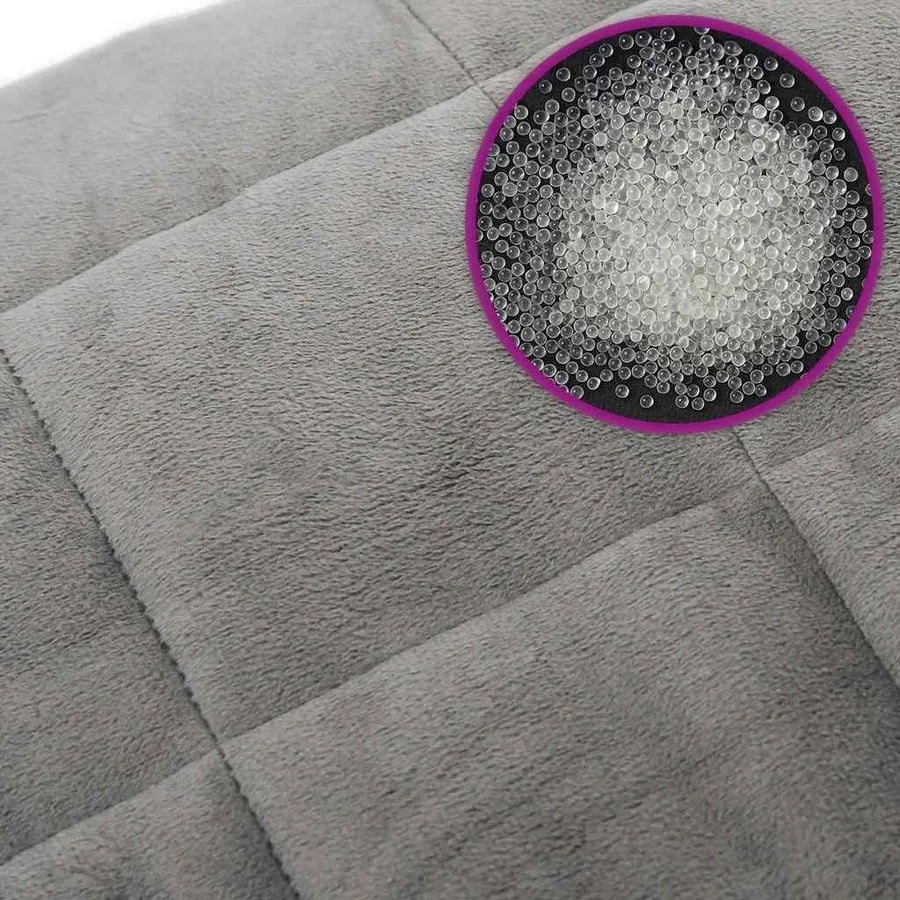 Couverture lestée Gris 155x220 cm 11 kg Tissu - 6