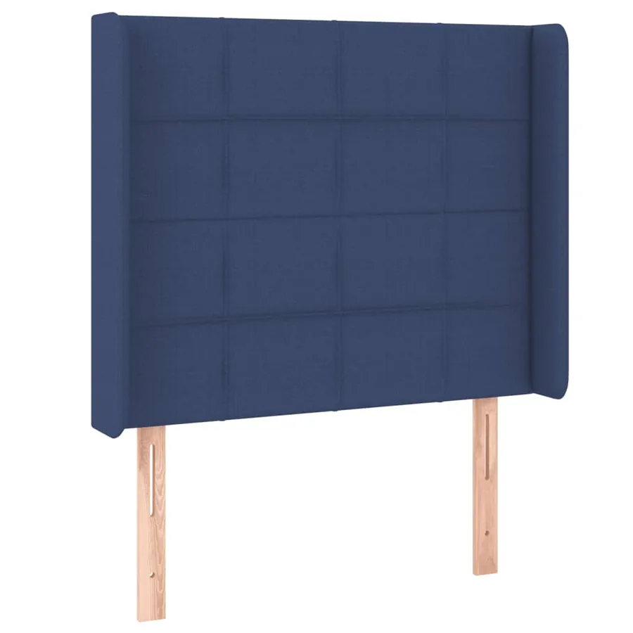 Tête de lit à LED Bleu 83x16x118/128 cm Tissu - 3