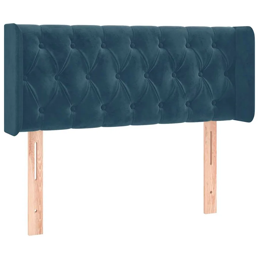 Tête de lit à LED Bleu foncé 103x16x78/88 cm Velours - 3
