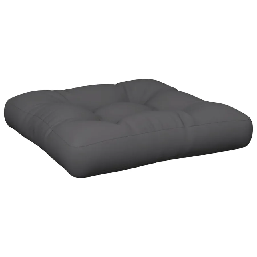 Coussin de palette anthracite 60x61,5x10 cm tissu - 2