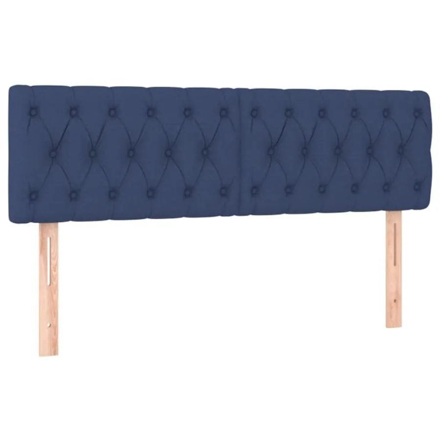 Tête de lit à LED Bleu 144x7x78/88 cm Tissu - 4