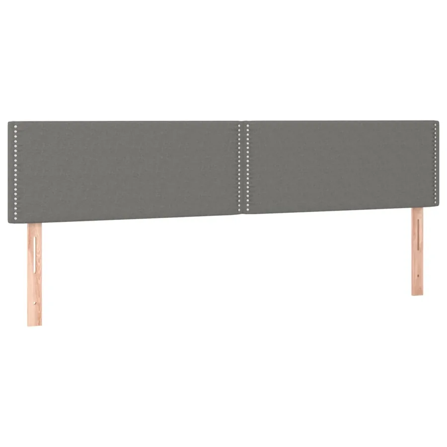 Tête de lit à LED Gris foncé 200x5x78/88 cm Tissu - 4