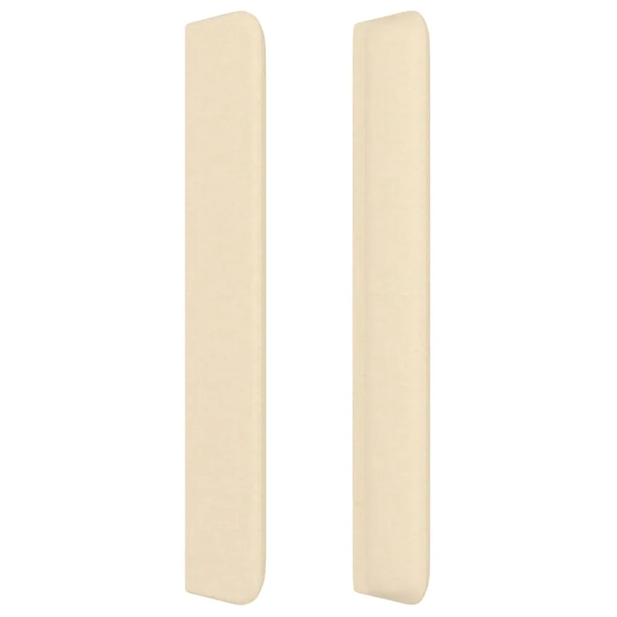 Tête de lit avec oreilles Crème 93x16x118/128 cm Tissu - 4