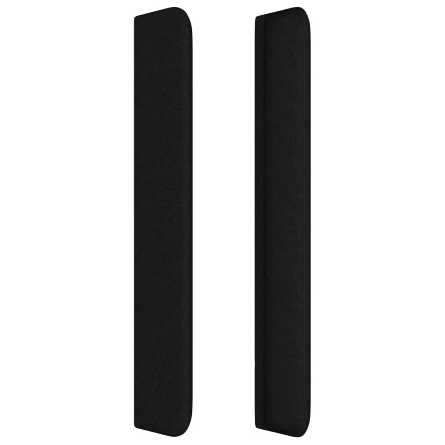 Tête de lit avec oreilles Noir 83x16x118/128 cm Tissu - 4