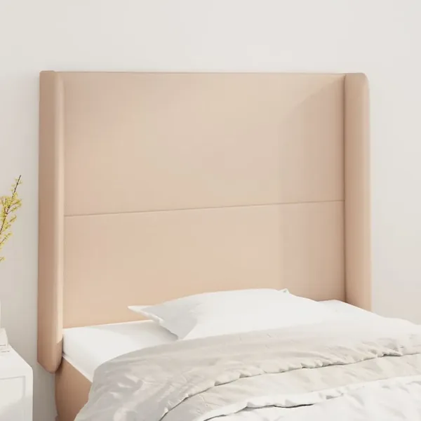 Tête de lit avec oreilles Cappuccino 103x16x118/128 cm