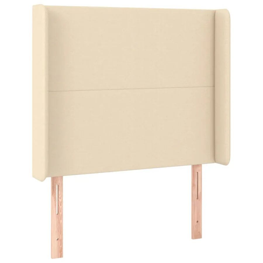 Tête de lit avec oreilles Crème 83x16x118/128 cm Tissu - 2