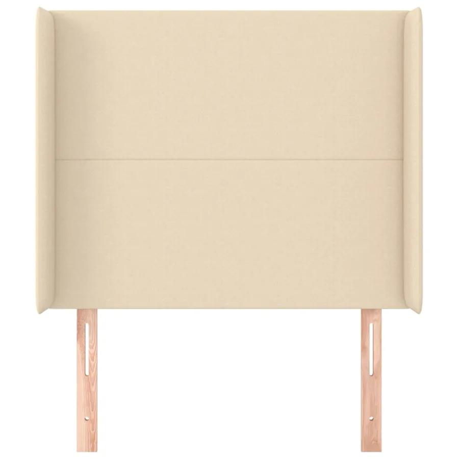 Tête de lit avec oreilles Crème 83x16x118/128 cm Tissu - 3