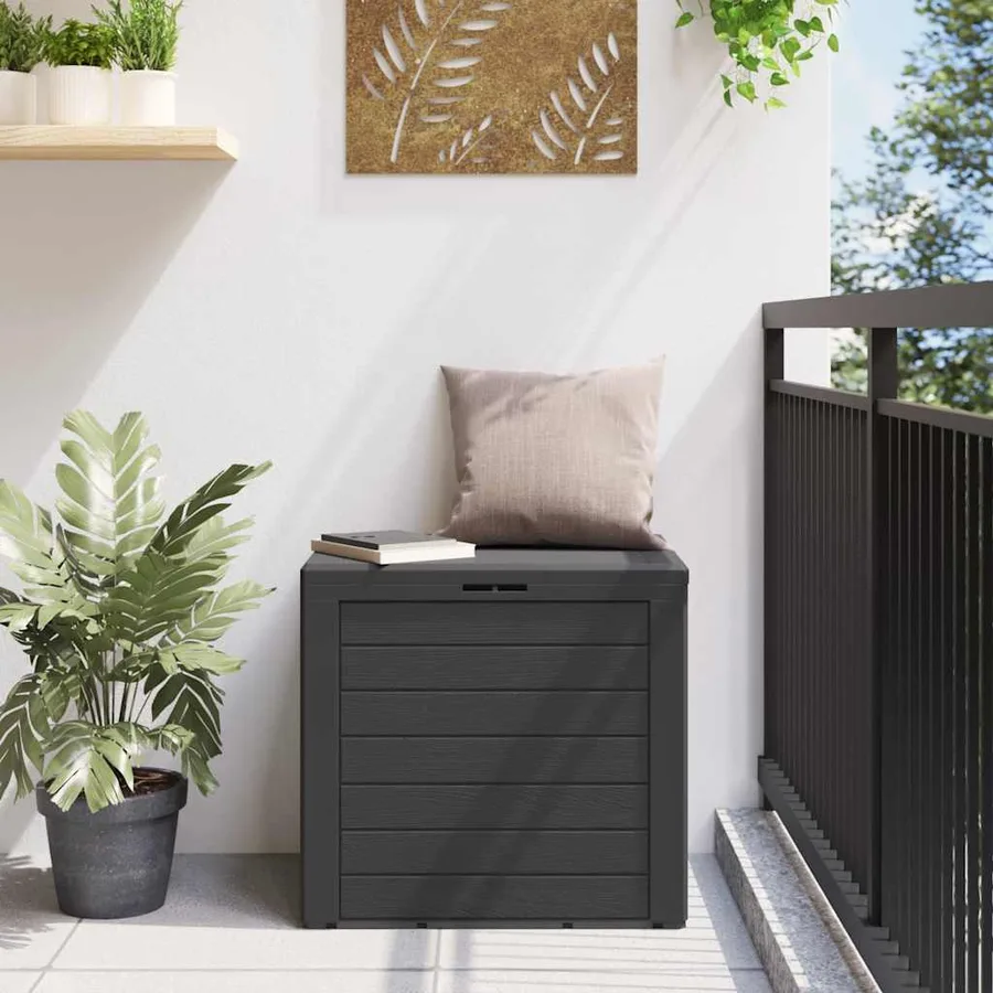 Boîte de stockage jardin Anthracite 58,5x46x55 cm Polypropylène - 3