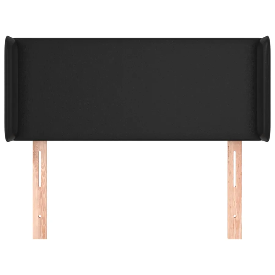 Tête de lit avec oreilles Noir 103x16x78/88 cm Similicuir - 3