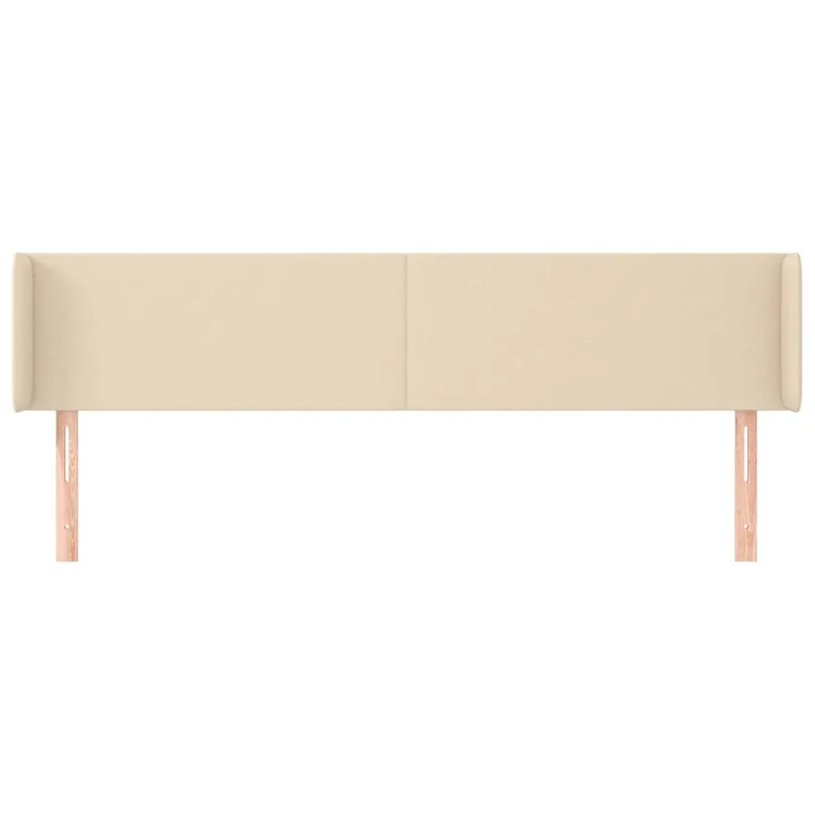 Tête de lit avec oreilles Crème 183x16x78/88 cm Tissu - 3