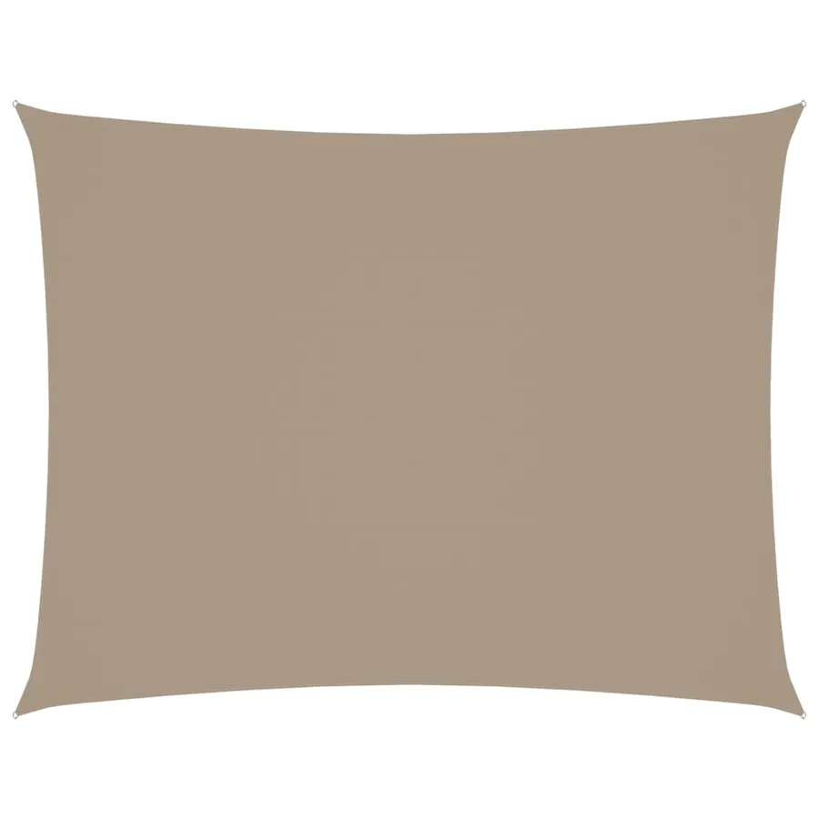 Voile de parasol Tissu Oxford rectangulaire 2x3,5 m Taupe - 2