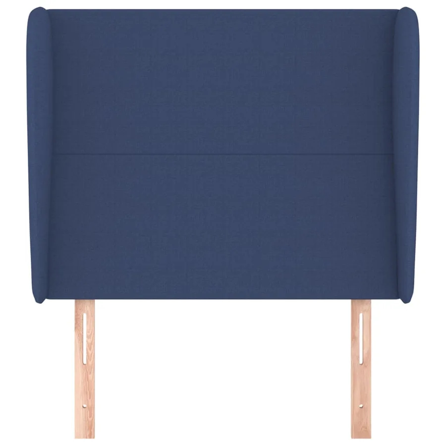 Tête de lit avec oreilles Bleu 83x23x118/128 cm Tissu - 3