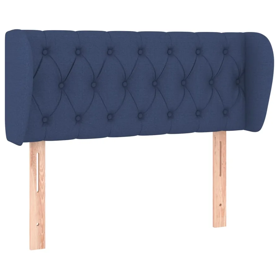 Tête de lit avec oreilles Bleu 103x23x78/88 cm Tissu - 2