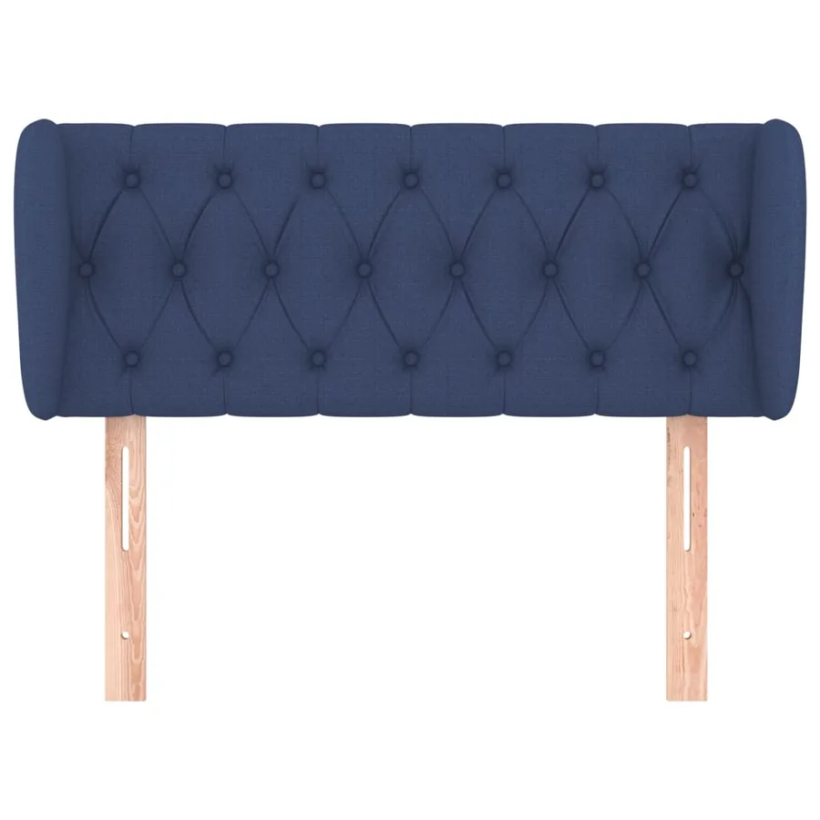 Tête de lit avec oreilles Bleu 103x23x78/88 cm Tissu - 3