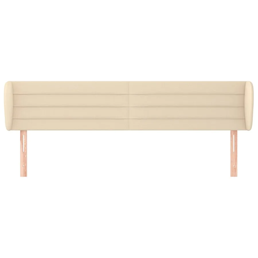 Tête de lit avec oreilles Crème 203x23x78/88 cm Tissu - 3