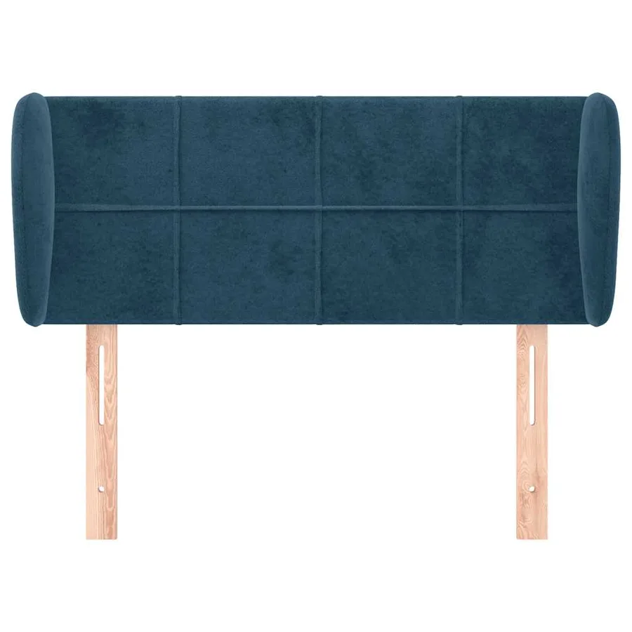Tête de lit avec oreilles Bleu foncé 93x23x78/88 cm Velours - 3