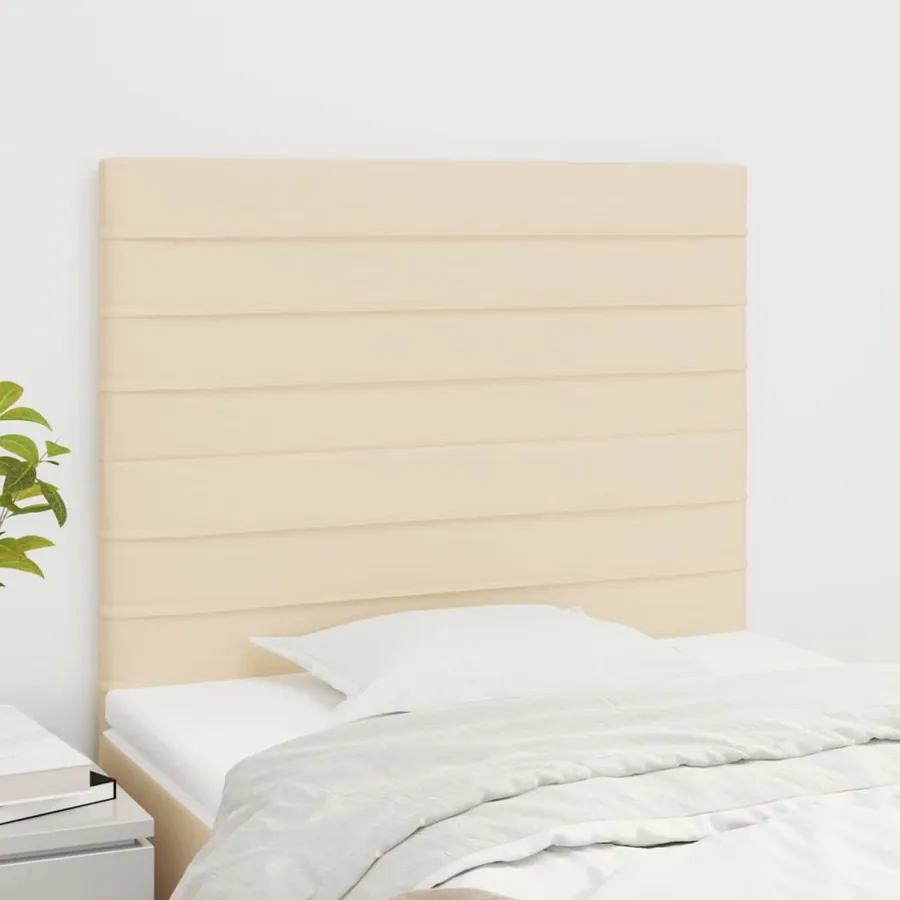 Tête de lit Crème 80x5x118/128 cm Tissu