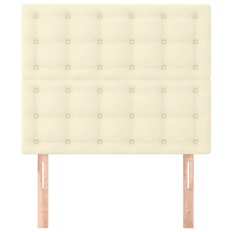 Tête de lit Crème 100x5x118/128 cm Similicuir - 3