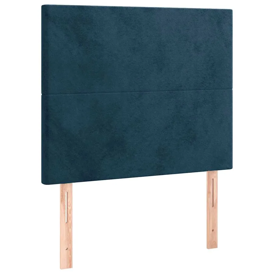 Tête de lit Bleu foncé 100x5x118/128 cm Velours - 2
