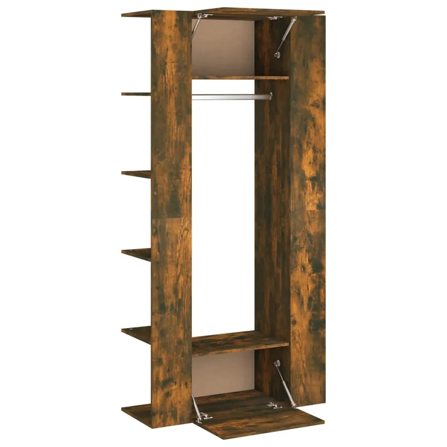Armoires de couloir 2 pcs chêne fumé bois d'ingénierie - 6