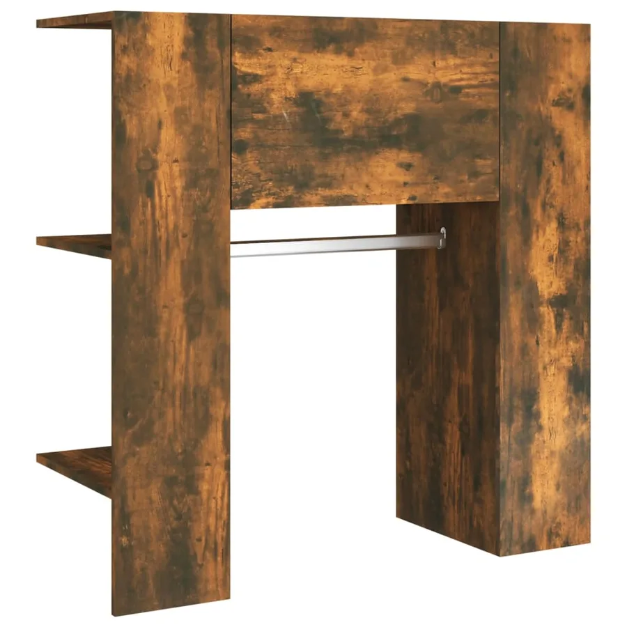 Armoires de couloir 2 pcs chêne fumé bois d'ingénierie - 9