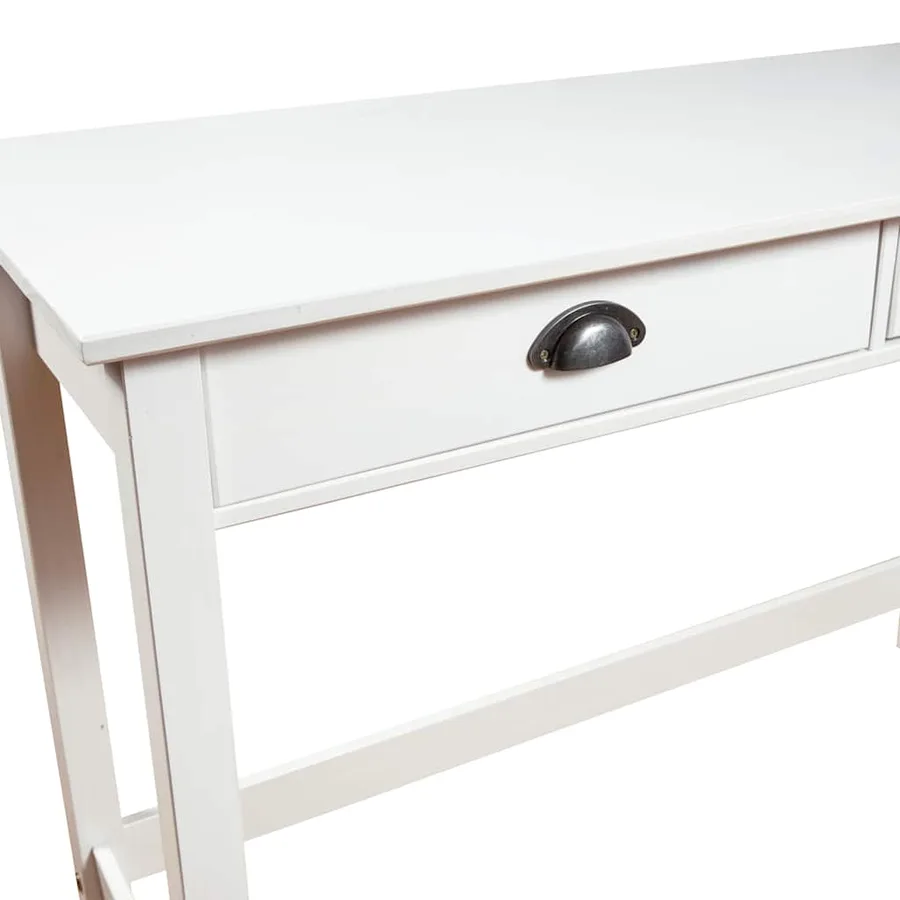 Table console Hill avec 2 tiroirs 110x45x74 cm Bois pin massif - 6