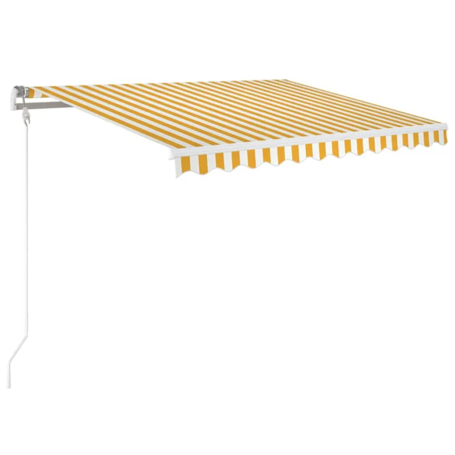 Auvent rétractable automatique 350x250 cm Jaune et blanc - 2