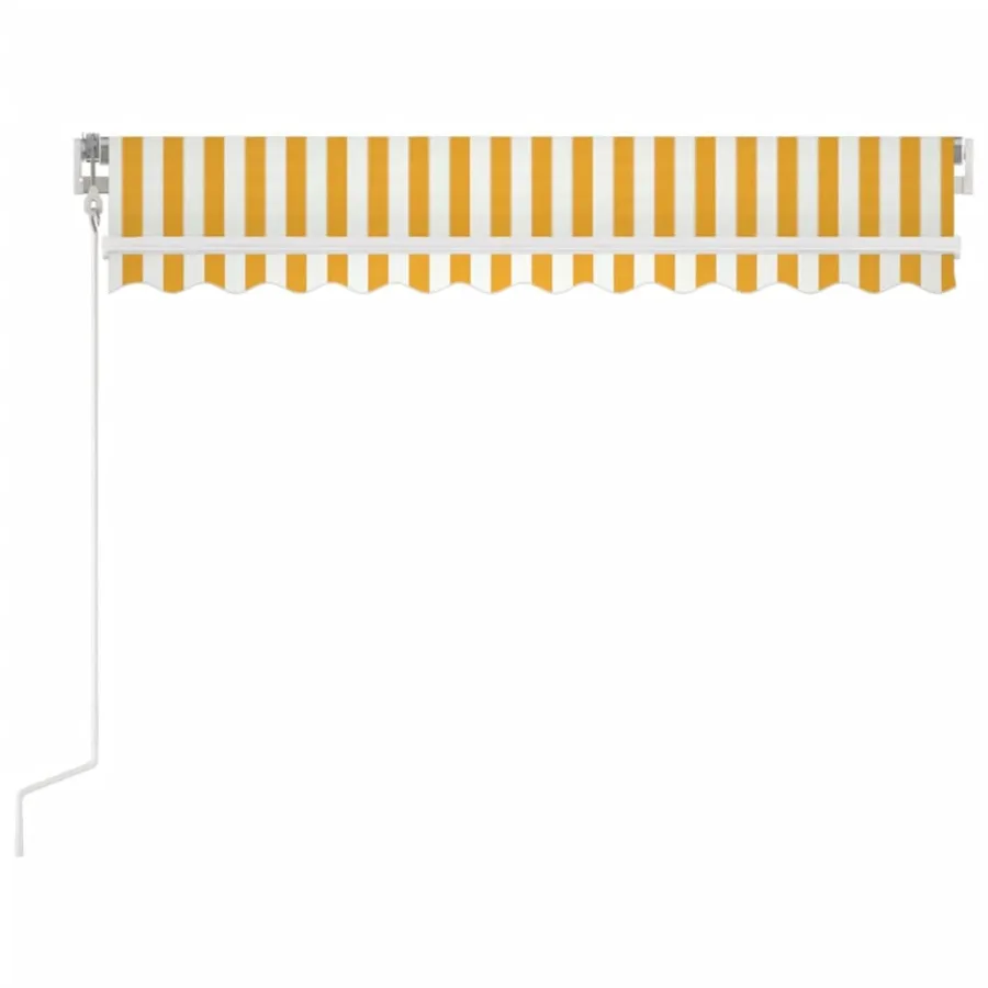 Auvent rétractable automatique 350x250 cm Jaune et blanc - 3