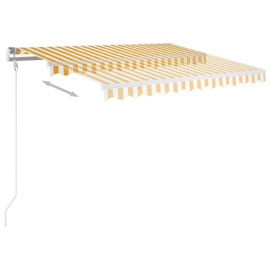 Auvent rétractable automatique 350x250 cm Jaune et blanc - 4