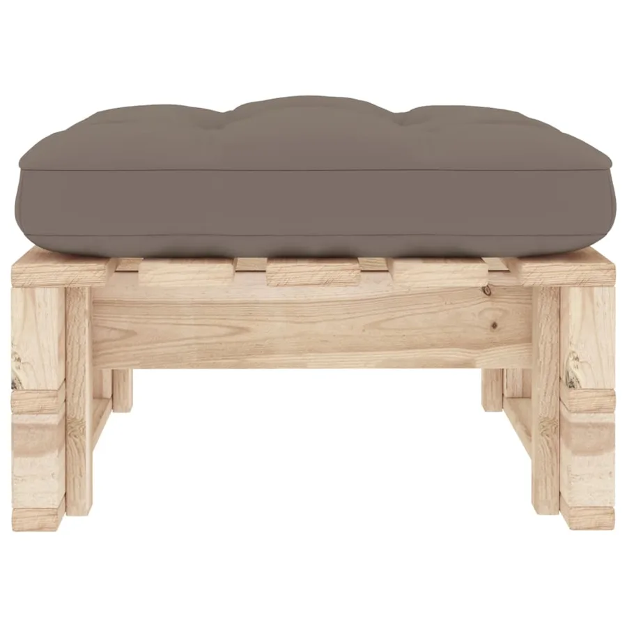 Pouf palette de jardin bois de pin imprégné - 4