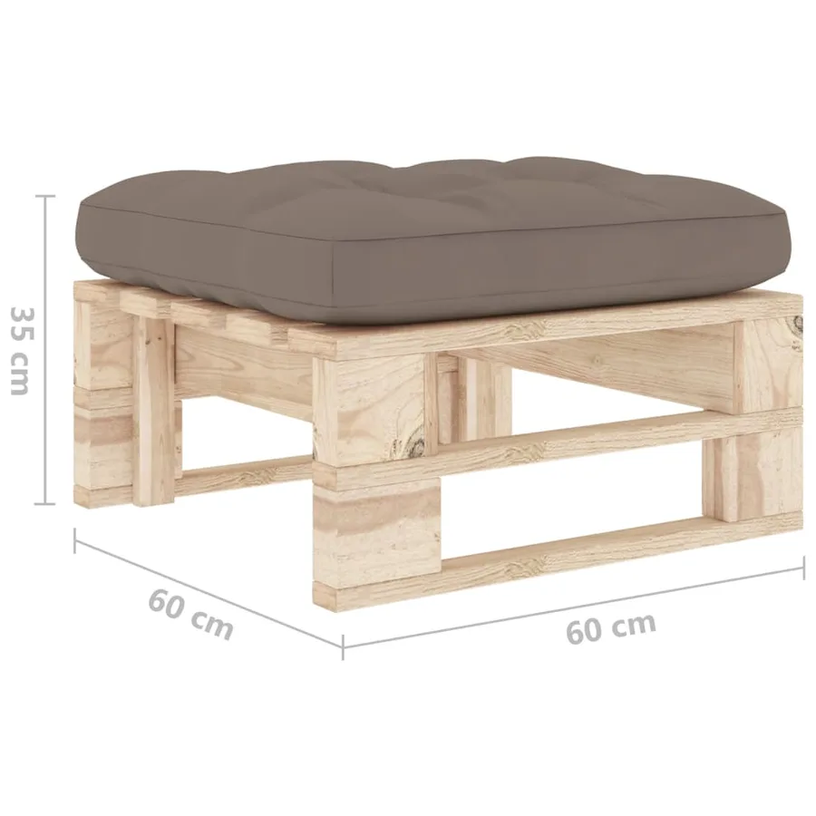 Pouf palette de jardin bois de pin imprégné - 5