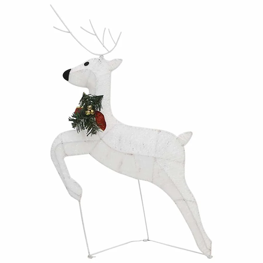 Décoration de Noël Renne et traîneau 140 LED extérieur blanc - 9