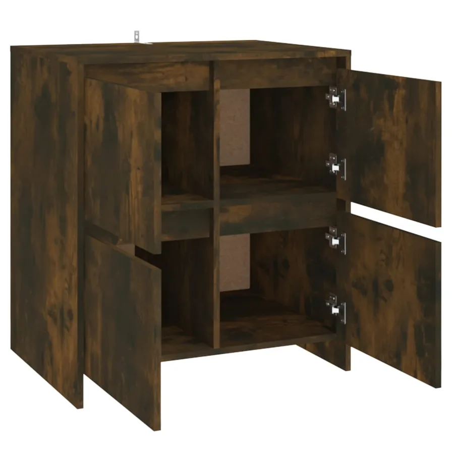 Buffets 2 pcs Chêne fumé 70x41x75 cm Bois d'ingénierie - 6