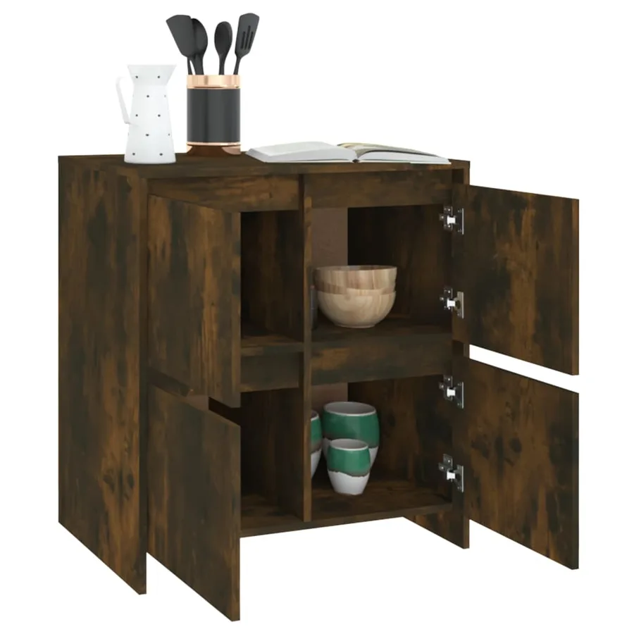 Buffets 2 pcs Chêne fumé 70x41x75 cm Bois d'ingénierie - 8