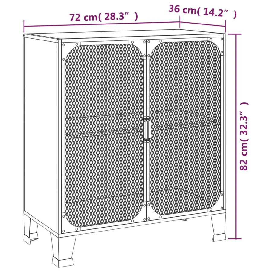 Armoires de rangement 2 pcs Marron 72x36x82 cm Métal et MDF - 10