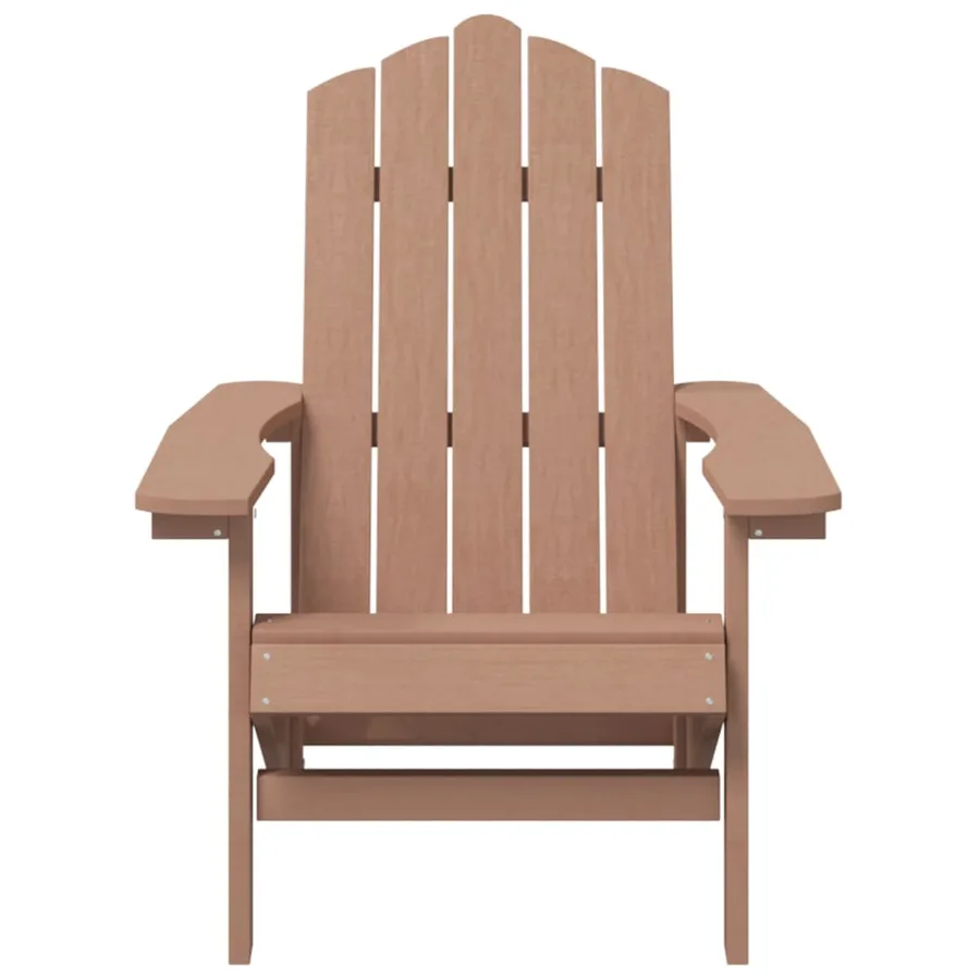 Chaise de jardin Adirondack avec table PEHD Marron - 4