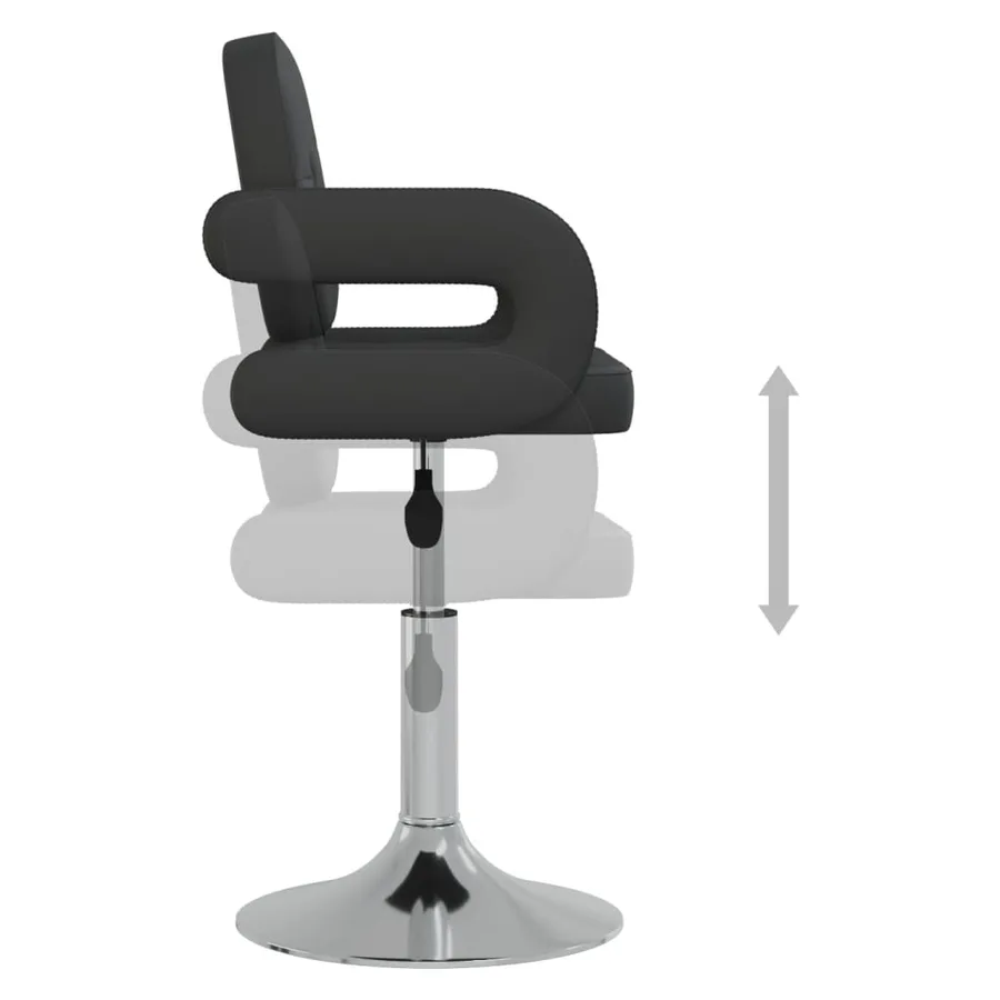 Chaises pivotantes à manger lot de 6 noir similicuir - 6
