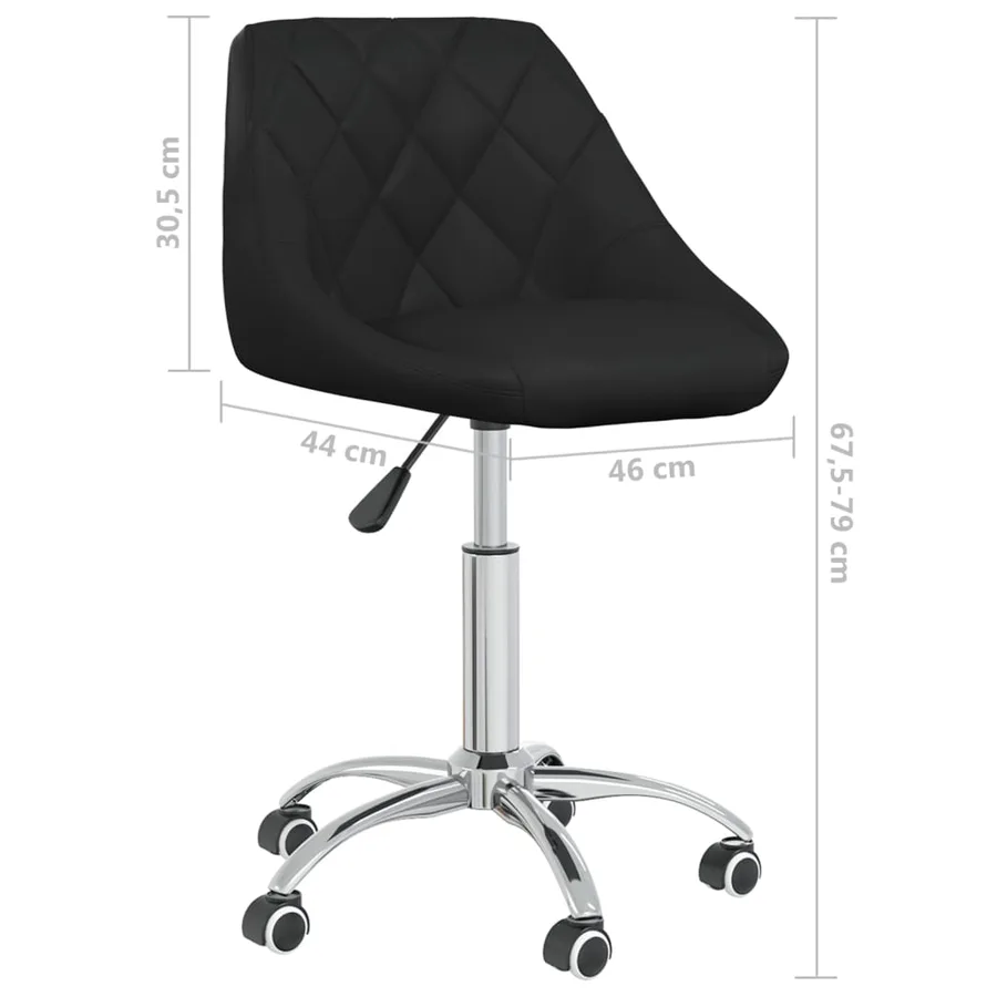 Chaises pivotantes à manger lot de 6 noir similicuir - 9