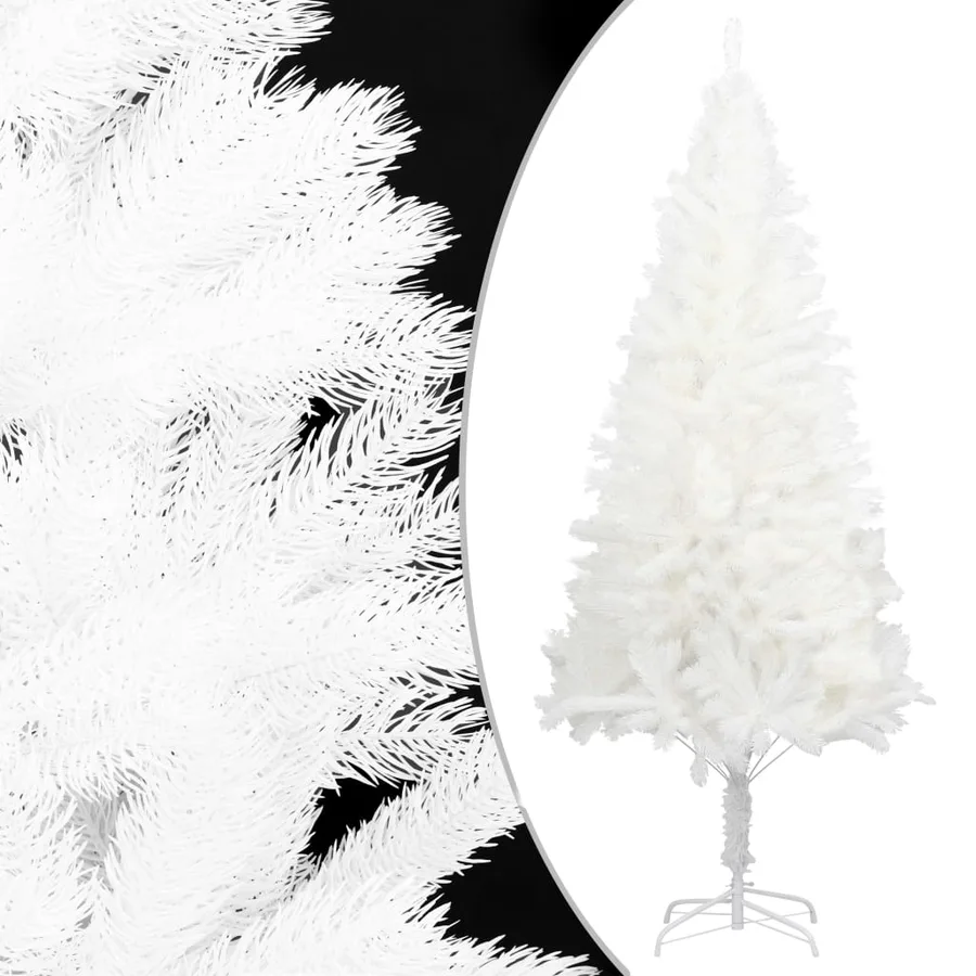 Arbre de Noël artificiel pré-éclairé et boules blanc 240 cm - 2