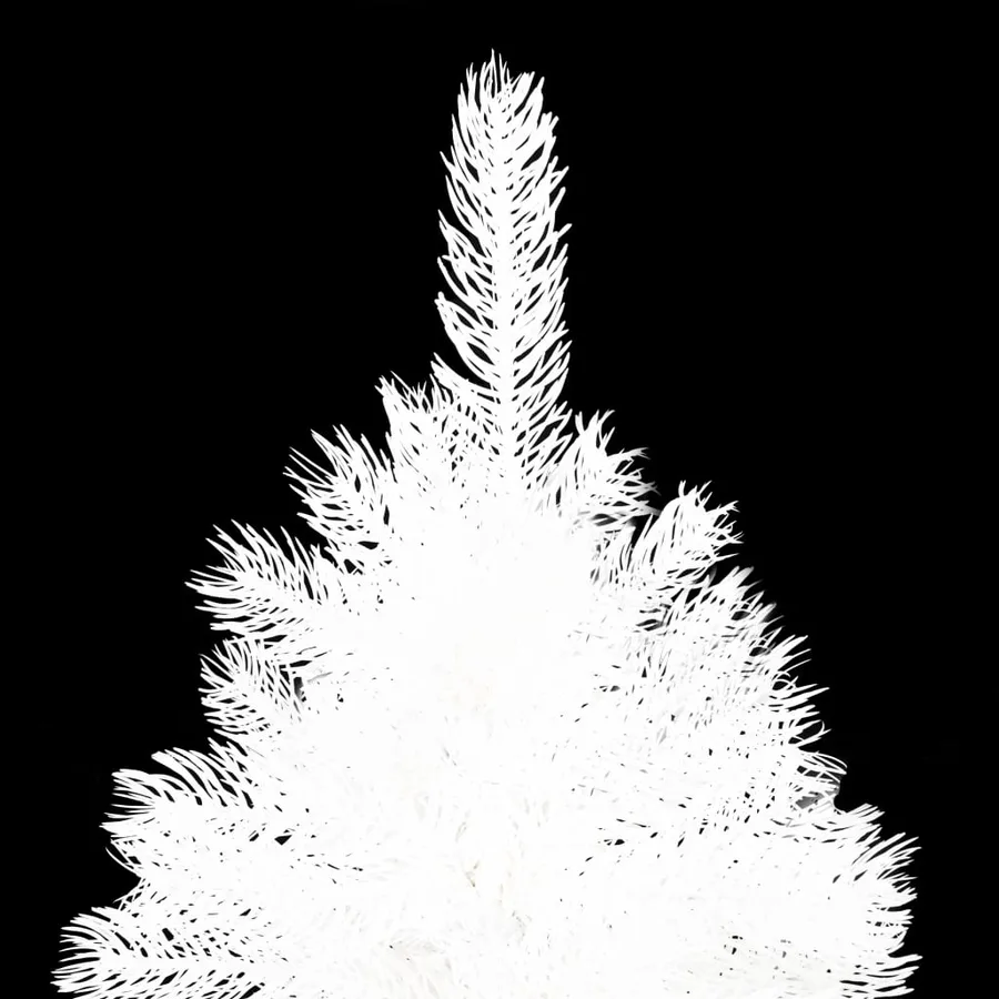Arbre de Noël artificiel pré-éclairé et boules blanc 240 cm - 3