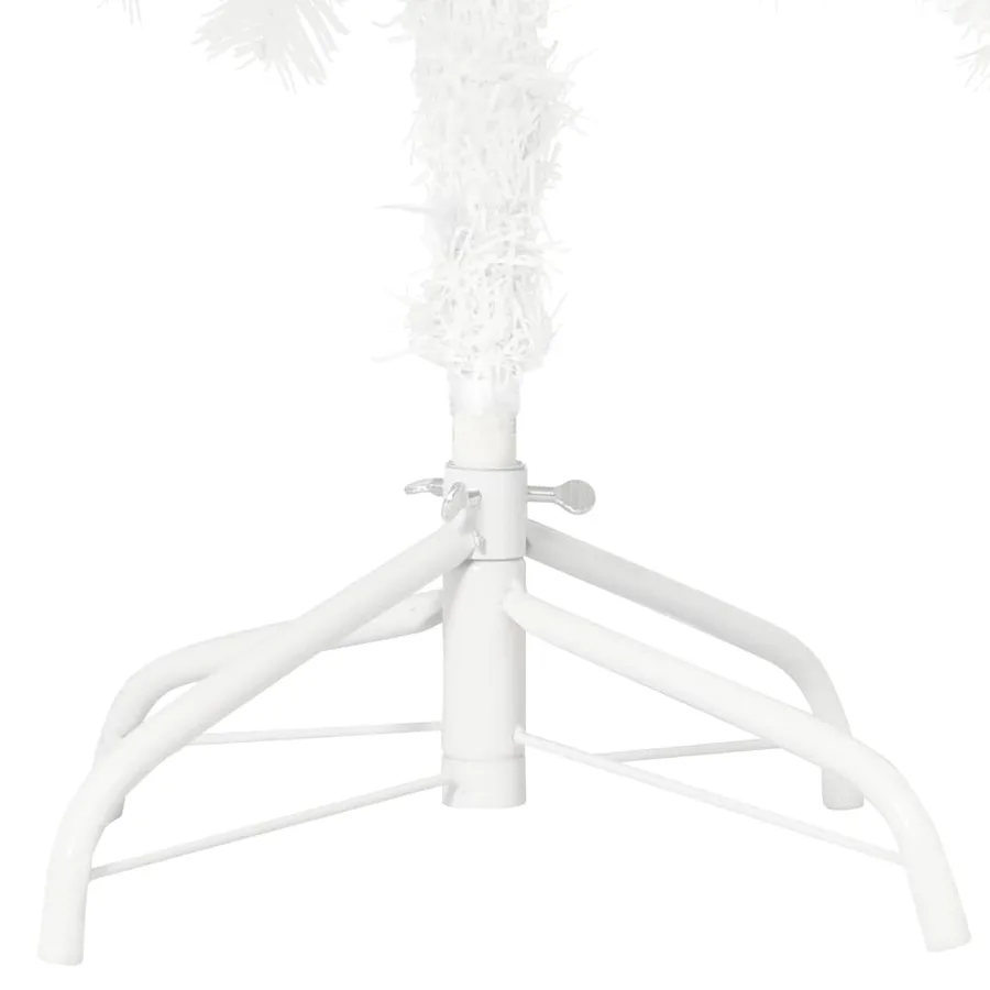 Arbre de Noël artificiel pré-éclairé et boules blanc 240 cm - 4