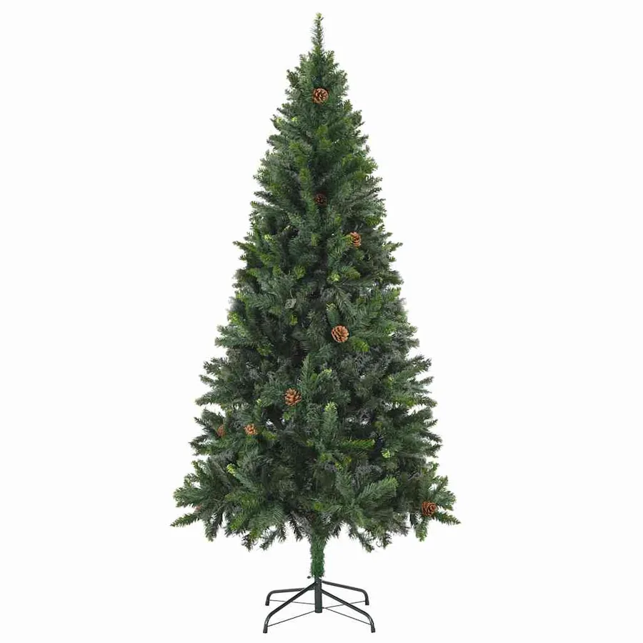 Arbre de Noël artificiel pré-éclairé/boules pommes de pin 180cm - 3