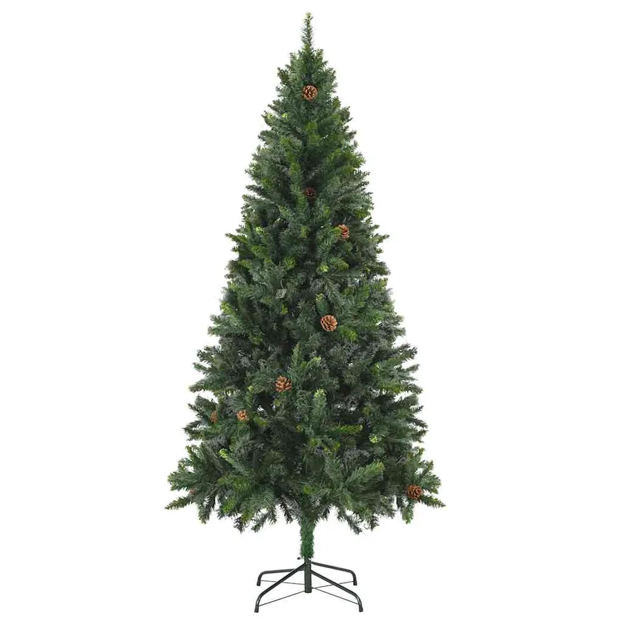 Arbre de Noël artificiel pré-éclairé/boules pommes de pin 180cm - 3