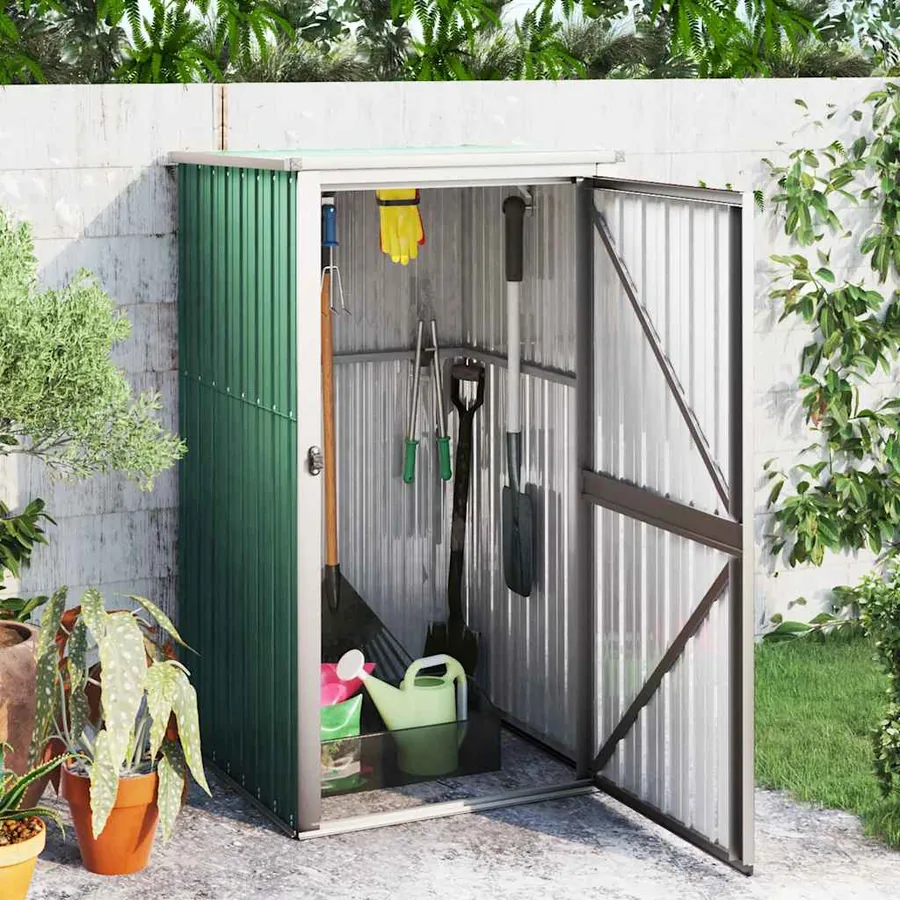 Abri à outils de jardin vert 88x89x161 cm Métal galvanisé
