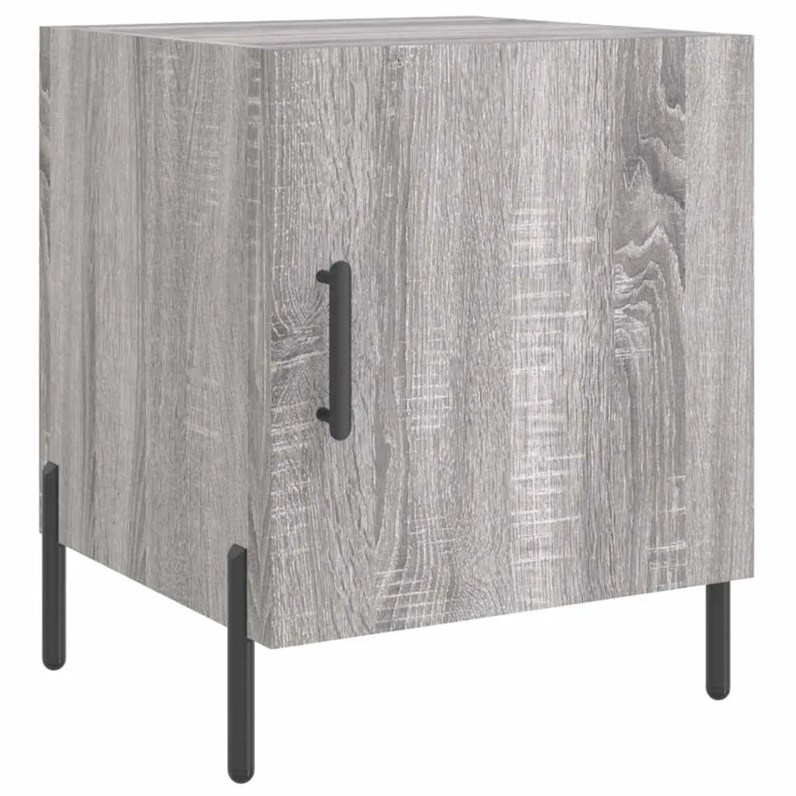 Tables de chevet 2 pcs sonoma gris 40x40x50cm bois d'ingénierie - 5