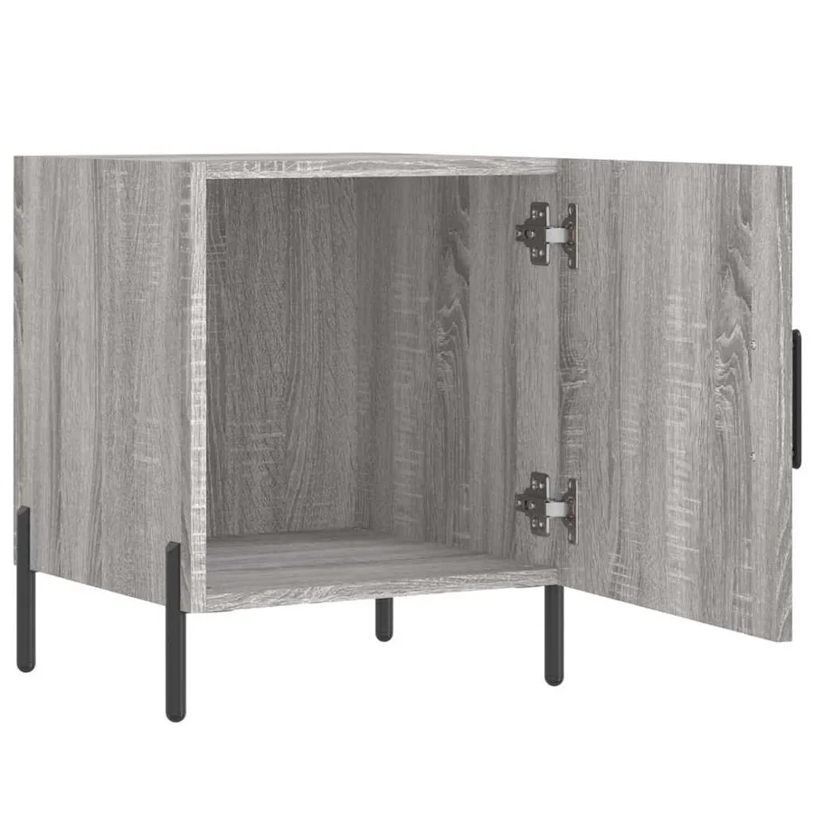 Tables de chevet 2 pcs sonoma gris 40x40x50cm bois d'ingénierie - 8
