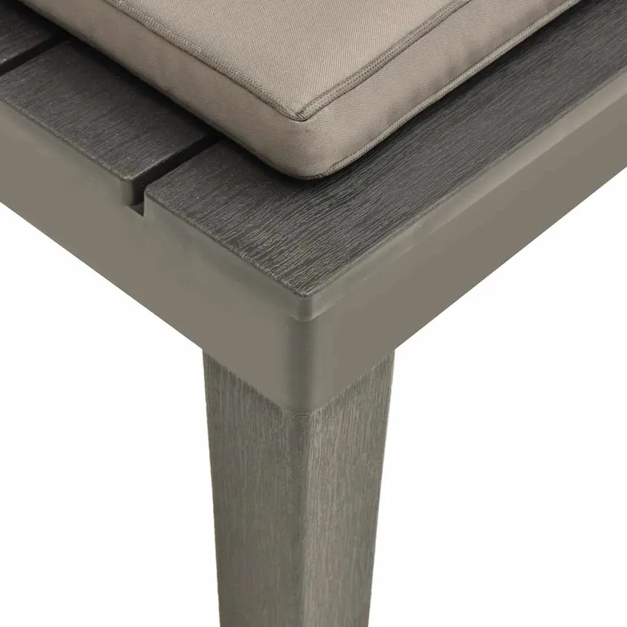 Chaises de salon de jardin et coussins 4pc Plastique Anthracite - 7