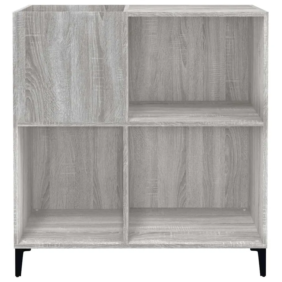 Armoire à disques sonoma gris 84,5x38x89 cm bois d'ingénierie - 5