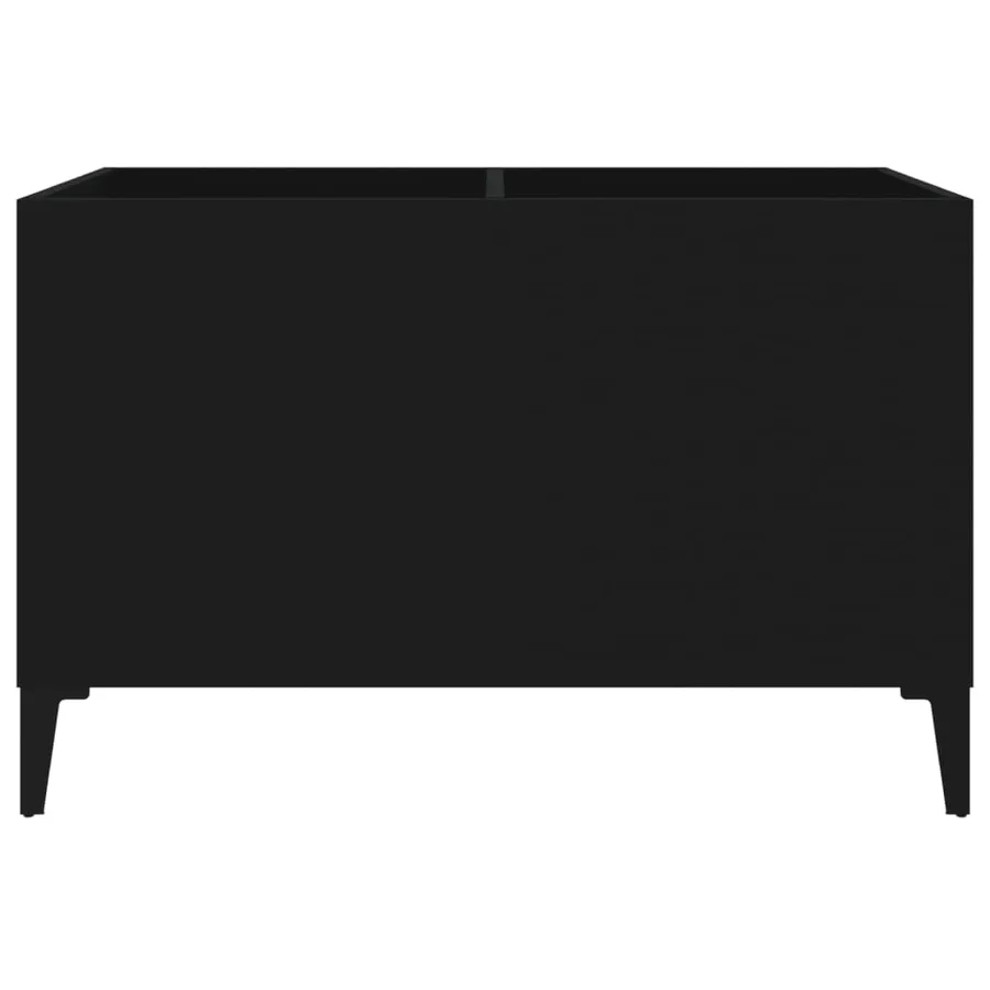 Armoire à disques noir 74,5x38x48 cm bois d'ingénierie - 5